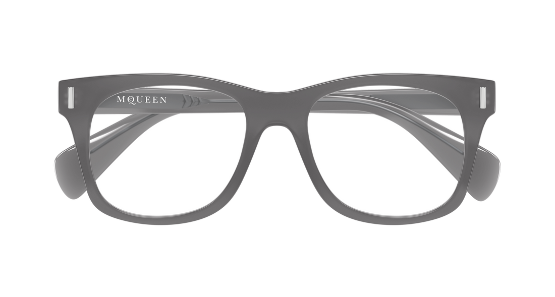 Gafas graduadas alexander mcqueen am0551o 003 gris rectangular / squared masculino talla 52mm - Vista de detalle