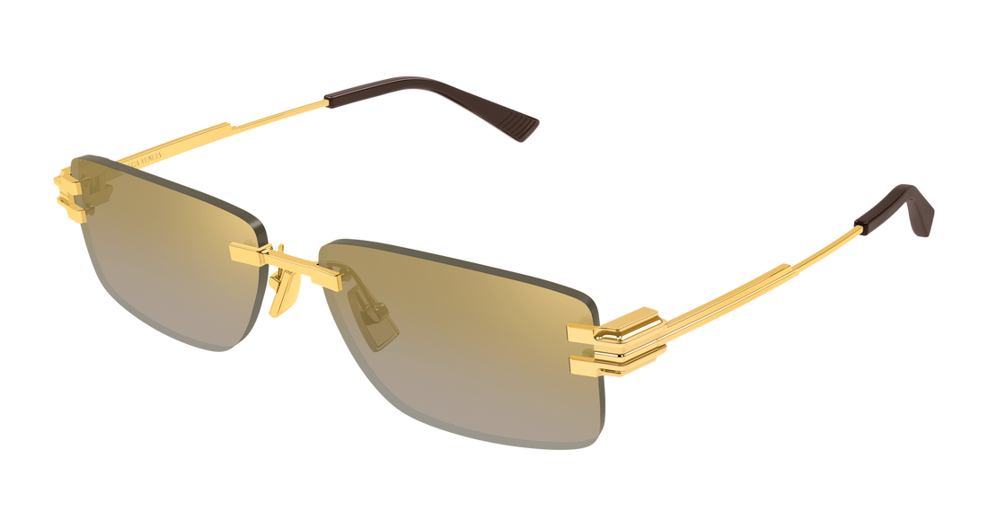 Occhiali da sole bottega veneta bv1511s 002 dorado rectangular / squared unisex taglia 58mm - Vista principale