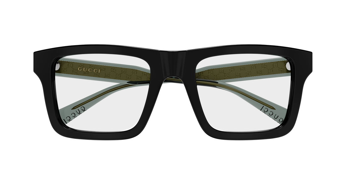 Occhiali da vista gucci gg2070o 001 negro rectangular / squared masculino taglia 53mm - Vista dettagliata