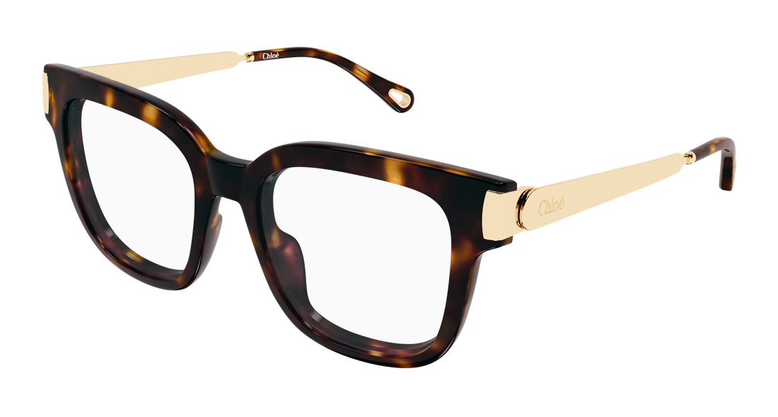 Prescription glasses chloé ch0353o 002 havana rectangular / squared femenino size 52mm - Main view