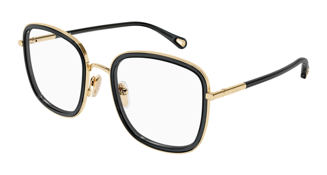 Briller chloé ch0373o 001 dorado butterfly femenino størrelse 53mm - Hovedvisning