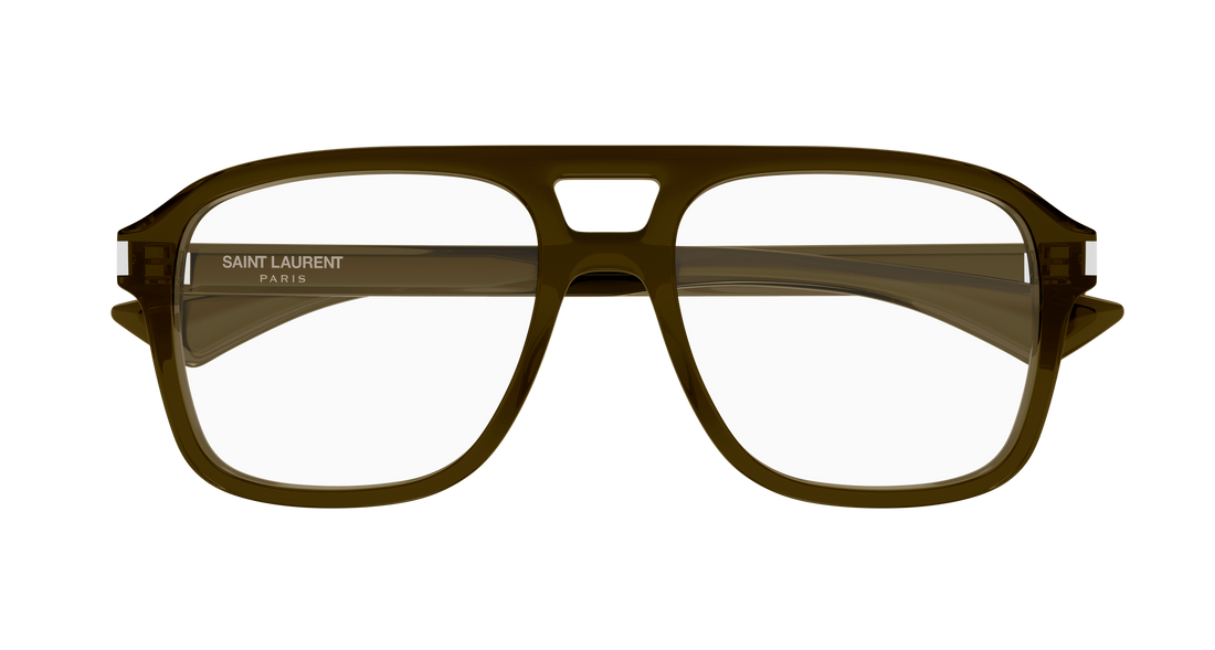 Occhiali da vista saint laurent sl 881 opt 004 marron masculino taglia 55mm - Vista dettagliata