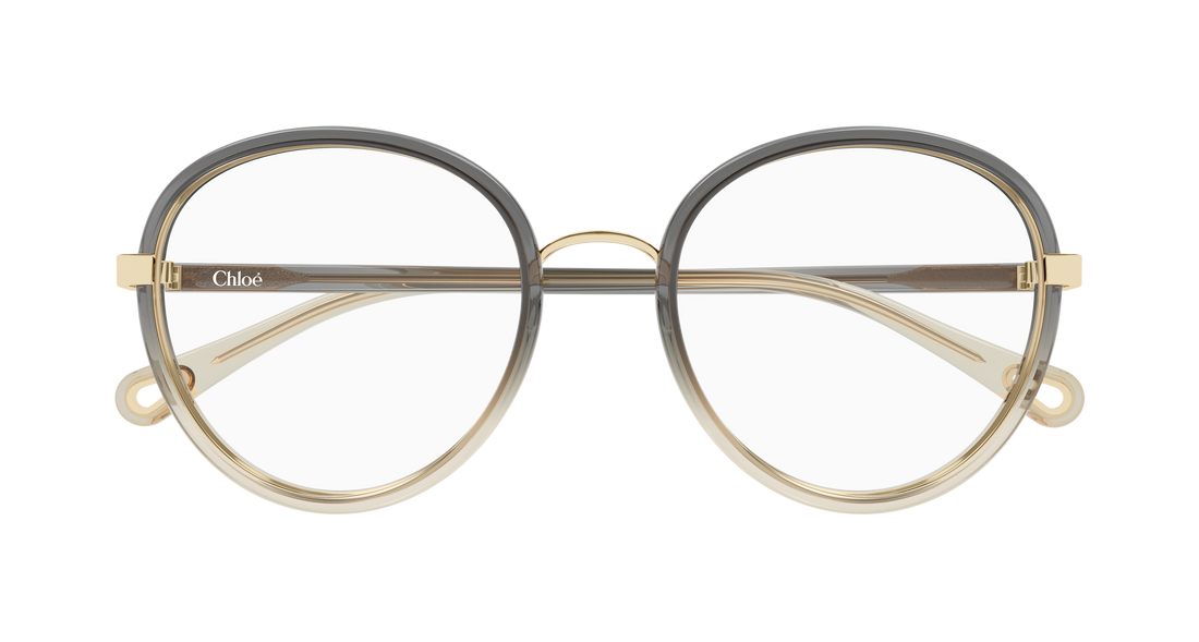 Briller chloé ch0308o 005 gris round/oval/panthos femenino størrelse 53mm - Detaljeret visning