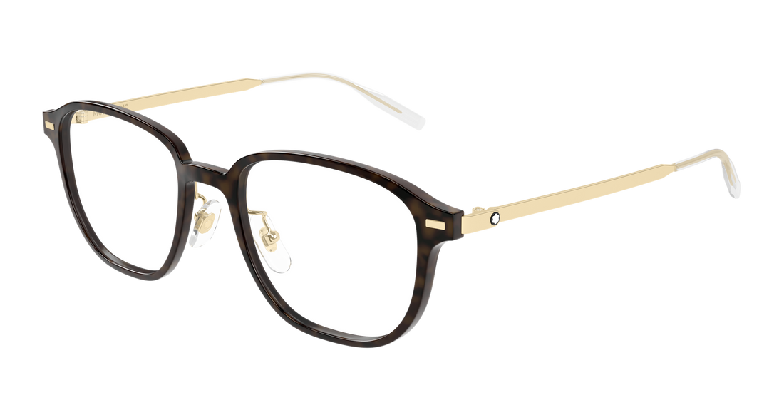 Prescription glasses montblanc mb0466oa 003 havana geometrical/directional masculino size 52mm - Main view