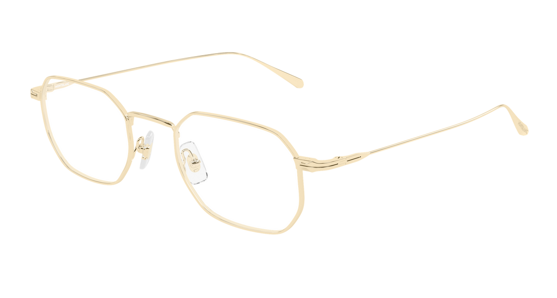 Prescription glasses montblanc mb0474o 001 dorado rectangular / squared masculino size 50mm - Main view