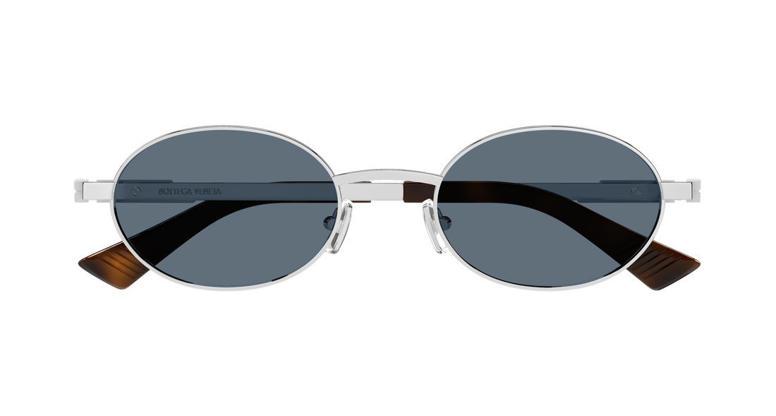 Sunglasses bottega veneta bv1470s 002 plateado round/oval/panthos unisex size 52mm - Detailed view