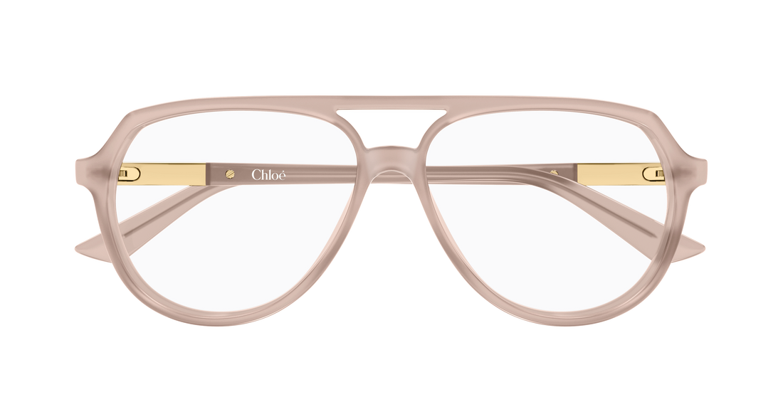 Brillen chloé ch0366o 004 beige pilot/navigator femenino größe 57mm - Detailansicht