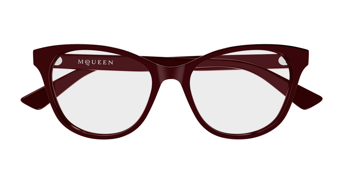 Brillen alexander mcqueen am0576o 009 rojo cat eye femenino größe 54mm - Detailansicht