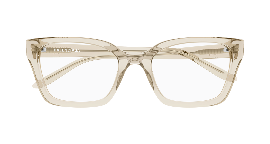 Gafas graduadas balenciaga bb0501o 005 beige cat eye femenino talla 55mm - Vista de detalle