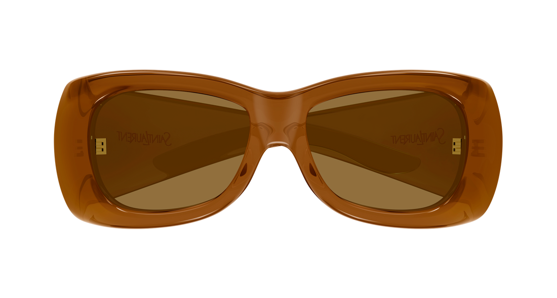 Occhiali da sole saint laurent sl 901 howl 007 marron rectangular / squared unisex taglia 61mm - Vista dettagliata