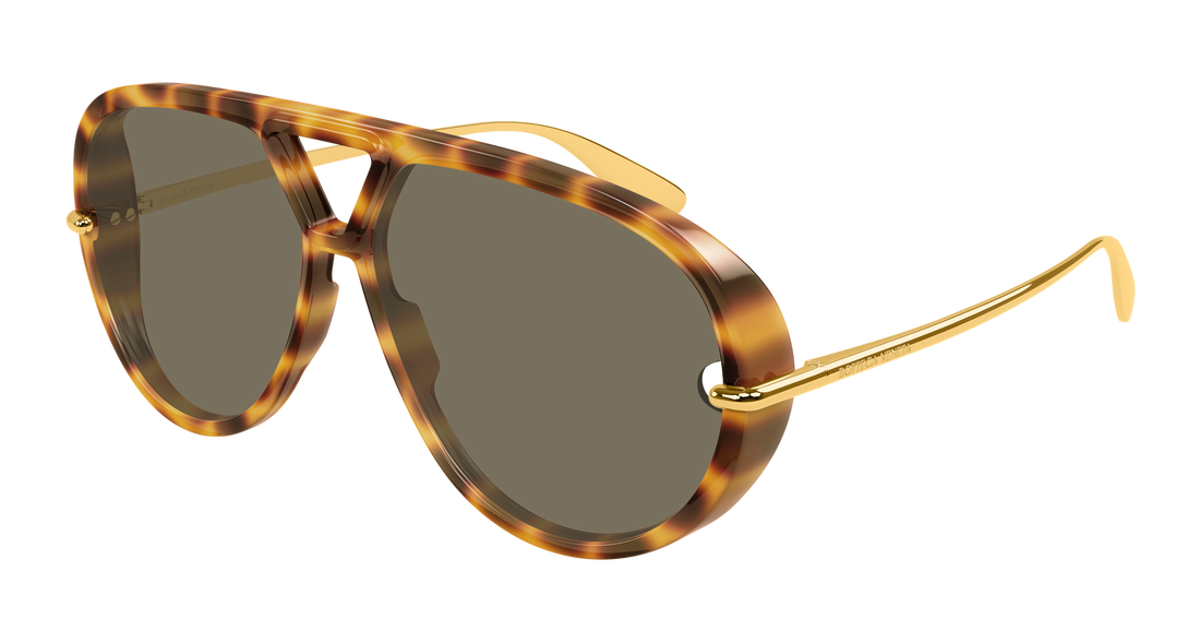 Lunettes de soleil bottega veneta bv1274s 005 havana pilot/navigator unisex taille 63mm - Vue principale