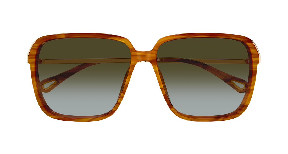 Solbriller chloé ch0405s 003 havana rectangular / squared femenino størrelse 59mm - Detaljeret visning