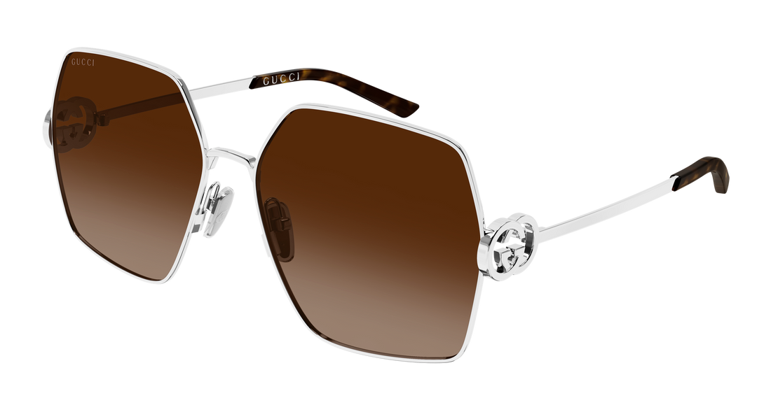 Sunglasses gucci gg2163s 003 plateado rectangular / squared femenino size 61mm - Main view