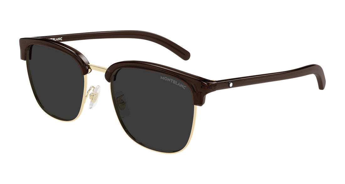 Occhiali da sole montblanc mb0488sa 002 dorado rectangular / squared masculino taglia 55mm - Vista principale
