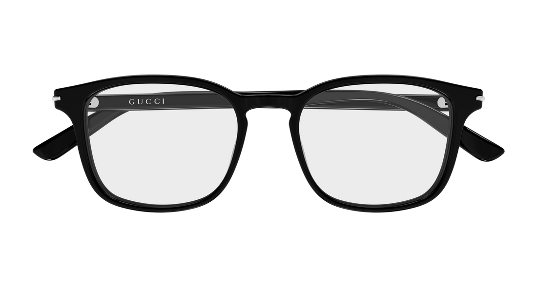 Occhiali da vista gucci gg2129o 001 negro rectangular / squared masculino taglia 52mm - Vista dettagliata