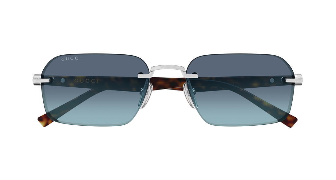 Sunčane naočale gucci gg2259s 004 plateado rectangular / squared masculino veličina 55mm - Detaljni prikaz
