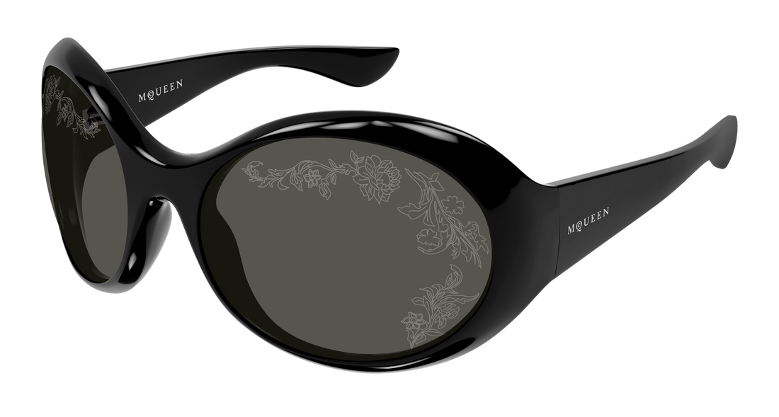 Sunčane naočale alexander mcqueen am0592s 005 negro round/oval/panthos unisex veličina 65mm - Glavni prikaz