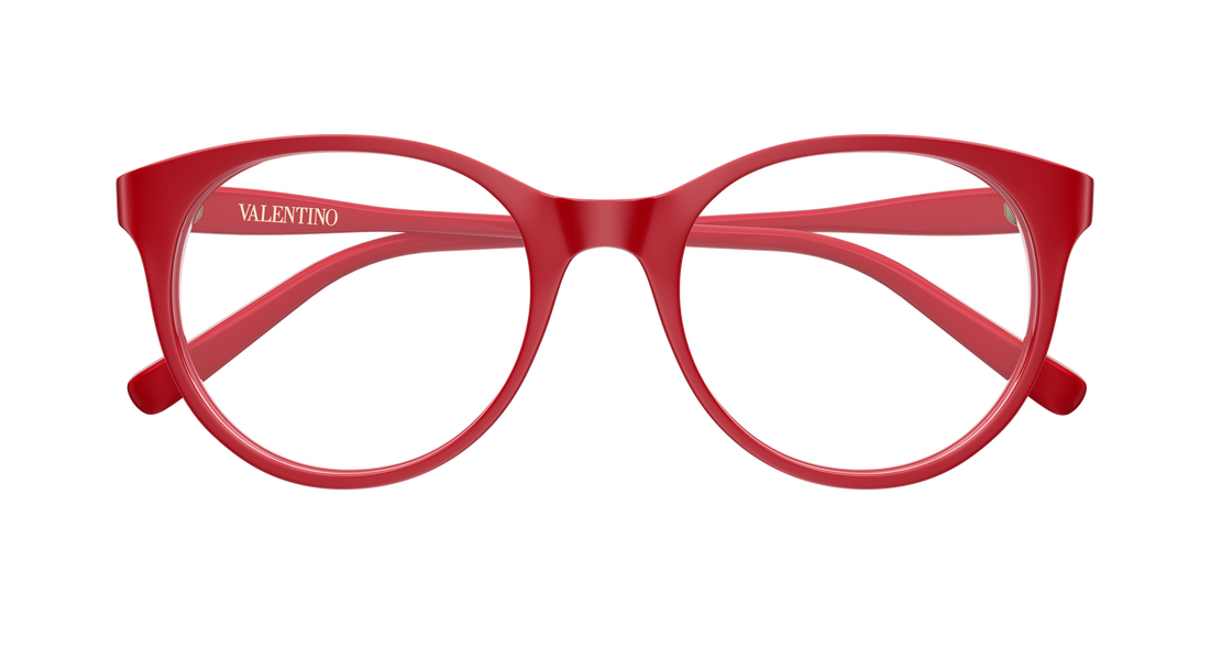 Lunettes de vue valentino vg0020o 003 rojo round/oval/panthos femenino taille 52mm - Vue détaillée