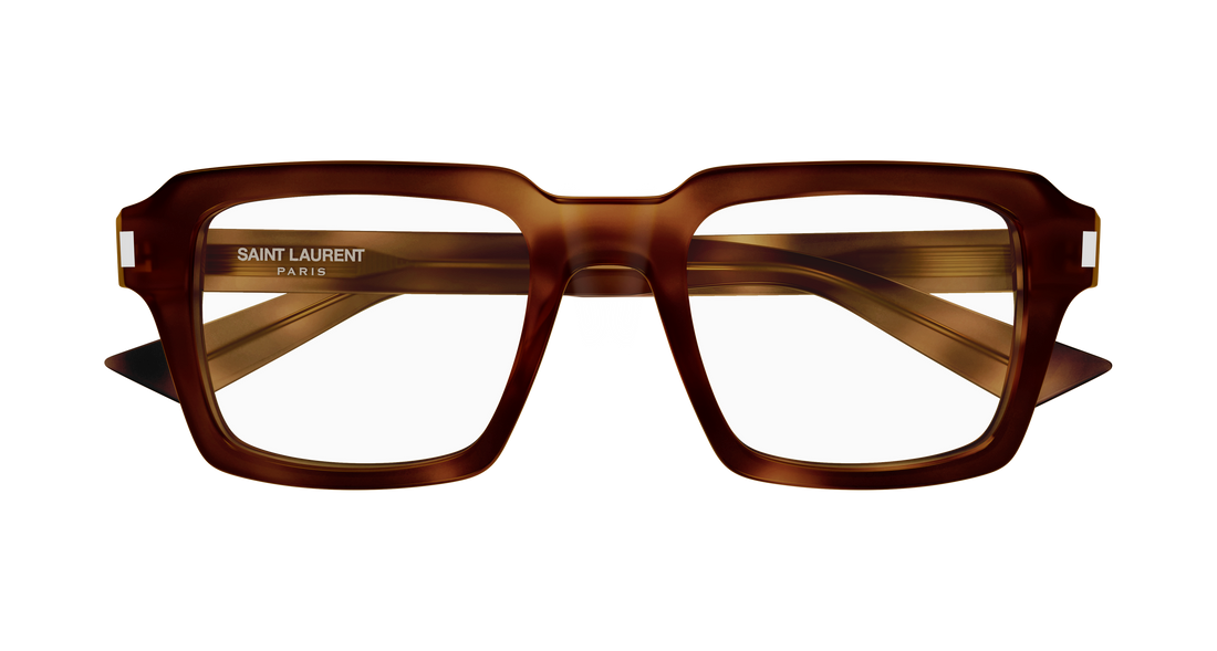 Lunettes de vue saint laurent sl 947 opt 002 havana rectangular / squared masculino taille 50mm - Vue détaillée