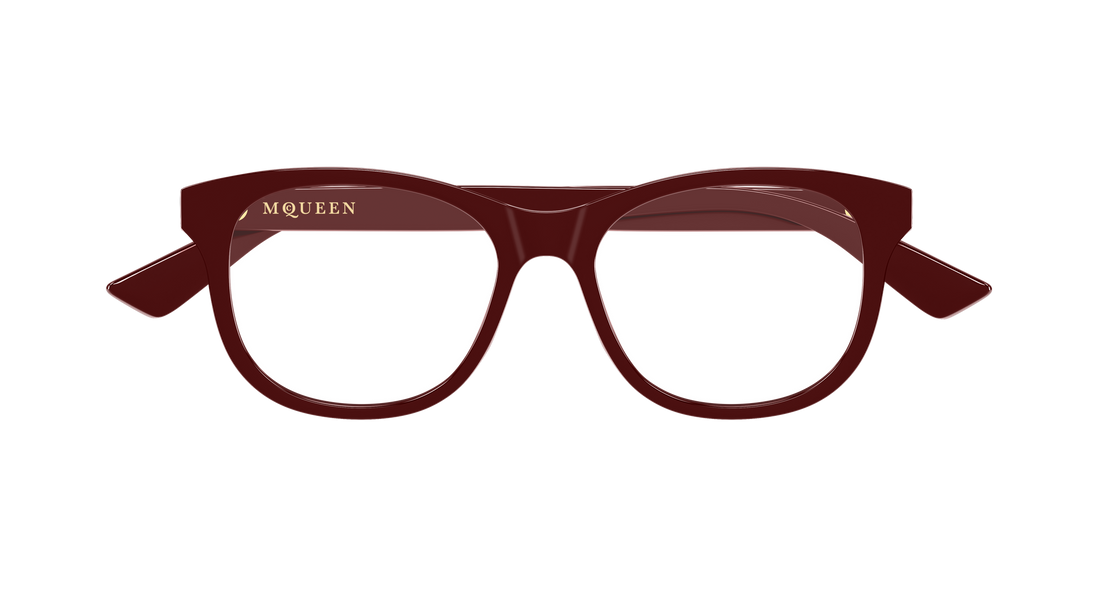 Gafas graduadas alexander mcqueen am0568o 009 burdeos cat eye femenino talla 53mm - Vista de detalle