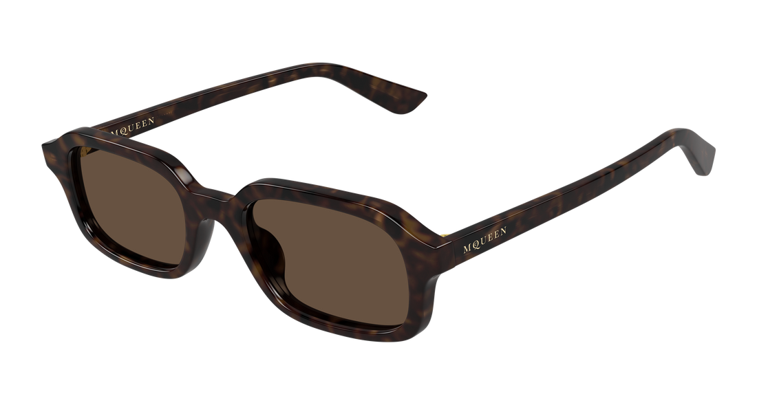 Óculos de sol alexander mcqueen am0558s 002 havana rectangular / squared masculino tamanho 51mm - Vista principal