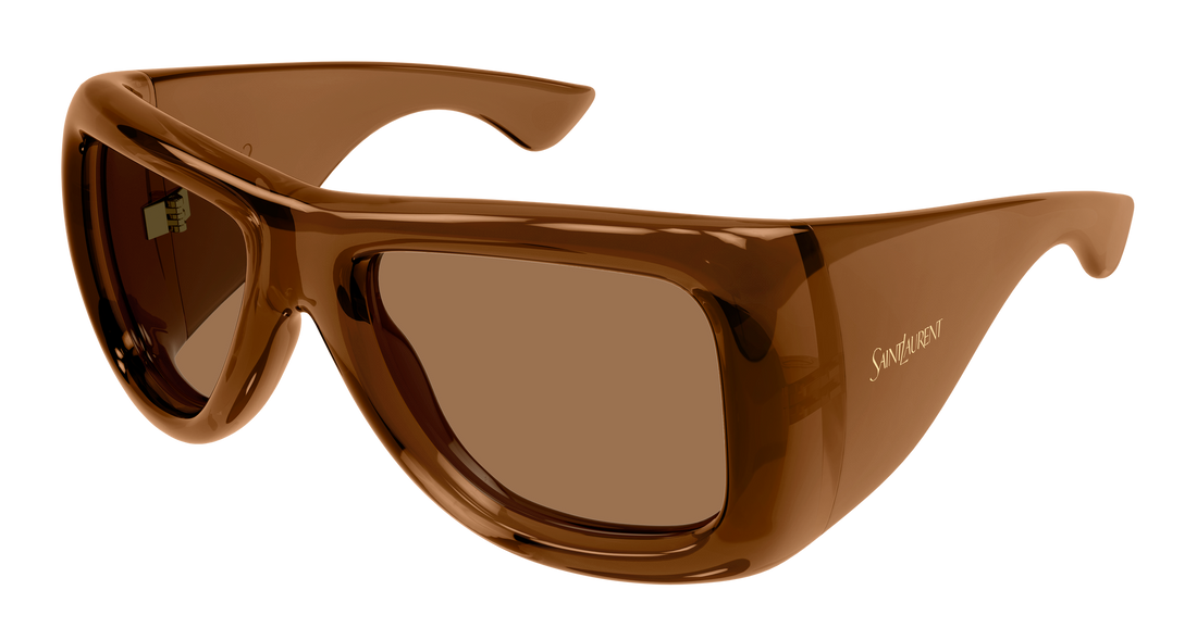 Sunglasses saint laurent sl 902 howl 007 marron pilot/navigator unisex size 63mm - Main view