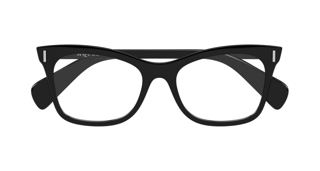 Brillen alexander mcqueen am0552o 001 negro cat eye femenino größe 53mm - Detailansicht