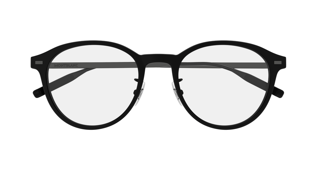 Occhiali da vista montblanc mb0507oa 002 negro round/oval/panthos masculino taglia 52mm - Vista dettagliata