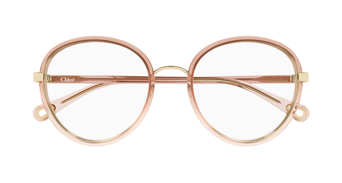 Óculos graduados chloé ch0308o 006 naranja round/oval/panthos femenino tamanho 53mm - Vista de detalhe