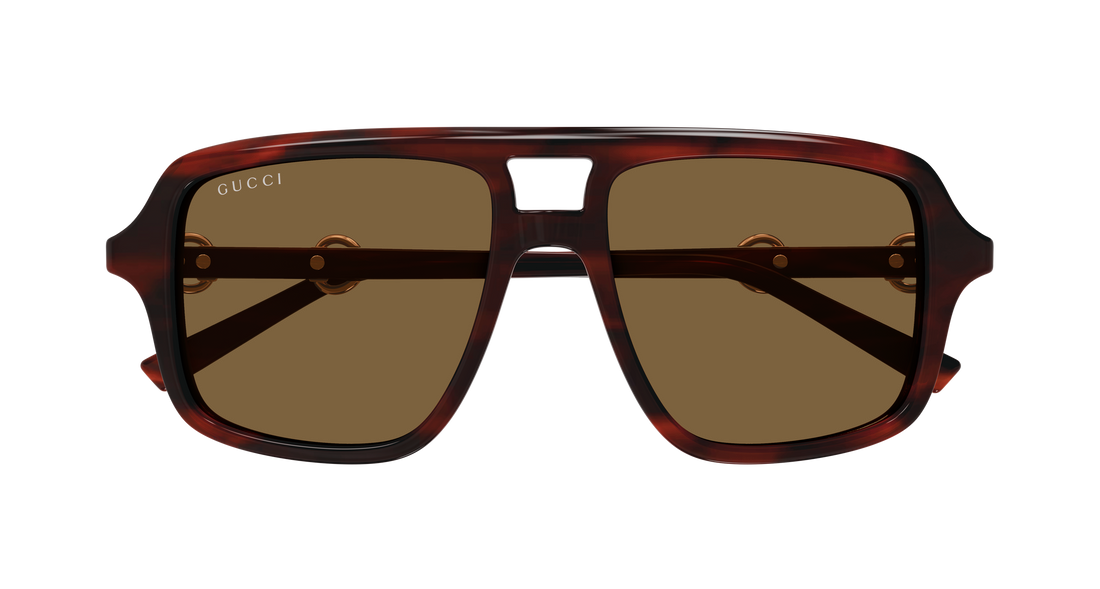 Lunettes de soleil gucci gg2052s 009 havana pilot/navigator femenino taille 55mm - Vue détaillée