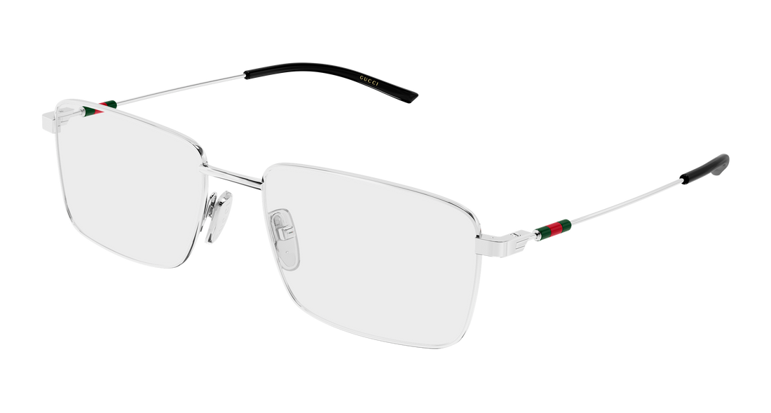 Occhiali da vista gucci gg2098o 001 plateado rectangular / squared masculino taglia 55mm - Vista principale