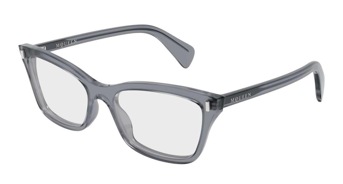 Brillen alexander mcqueen am0584o 007 gris cat eye femenino größe 54mm - Hauptansicht