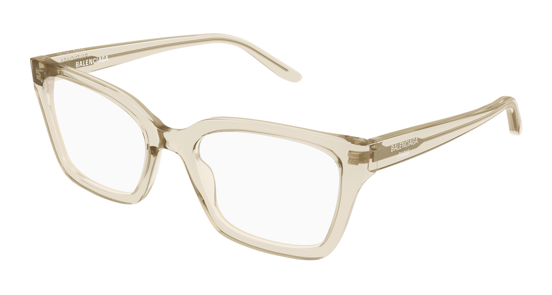 Occhiali da vista balenciaga bb0501o 005 beige cat eye femenino taglia 55mm - Vista principale