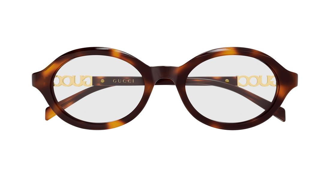 Occhiali da vista gucci gg2153o 005 havana round/oval/panthos femenino taglia 51mm - Vista dettagliata