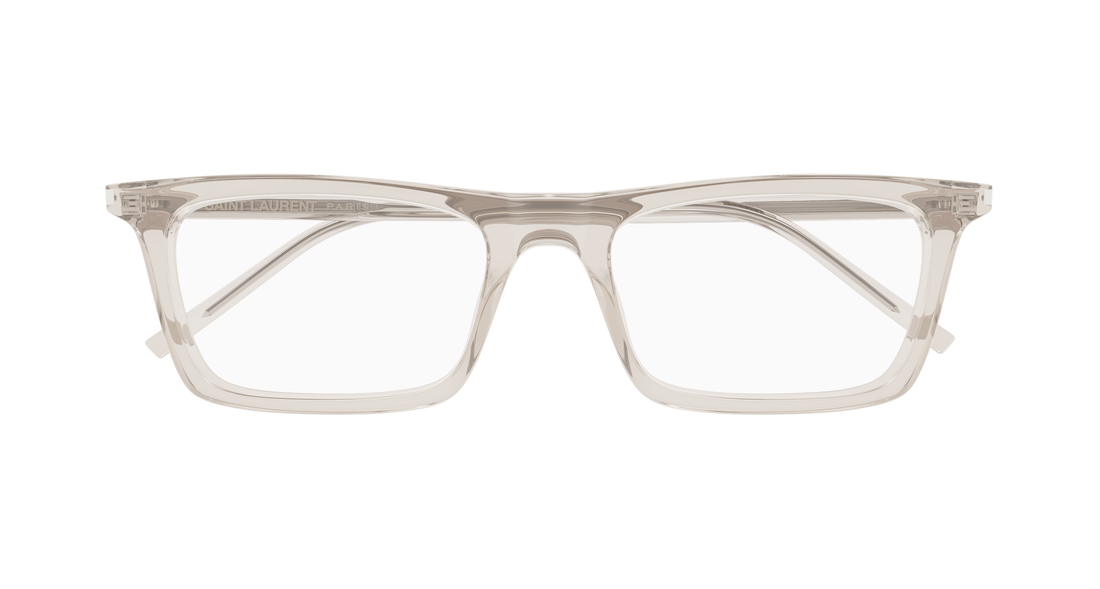 Gafas graduadas saint laurent sl 890 betty thin opt 004 beige rectangular / squared unisex talla 54mm - Vista de detalle