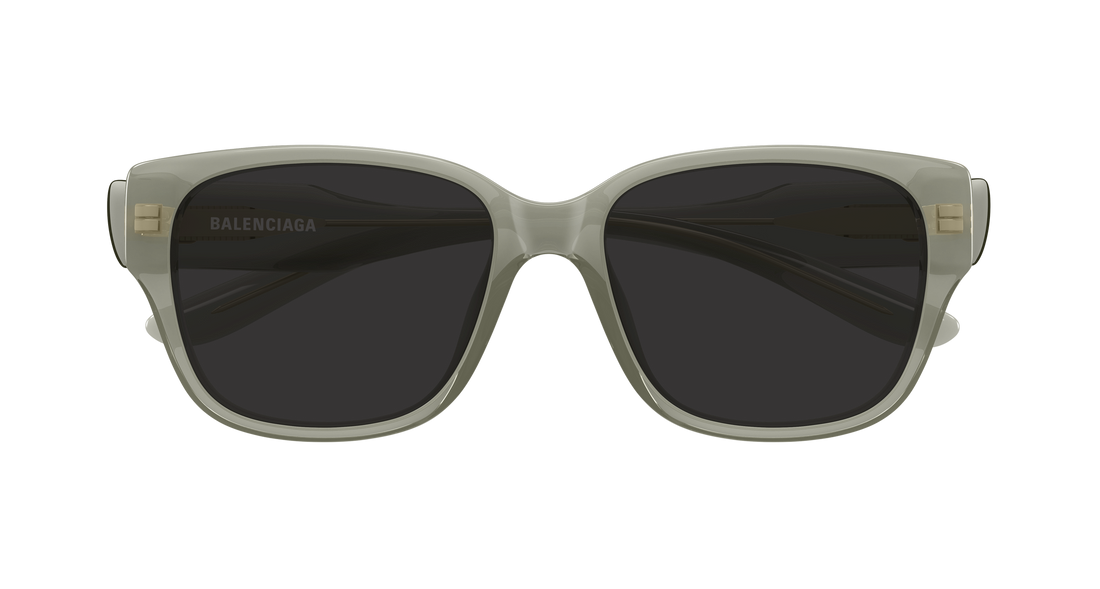 Solbriller balenciaga bb0512sk 003 verde rectangular / squared unisex størrelse 56mm - Detaljeret visning