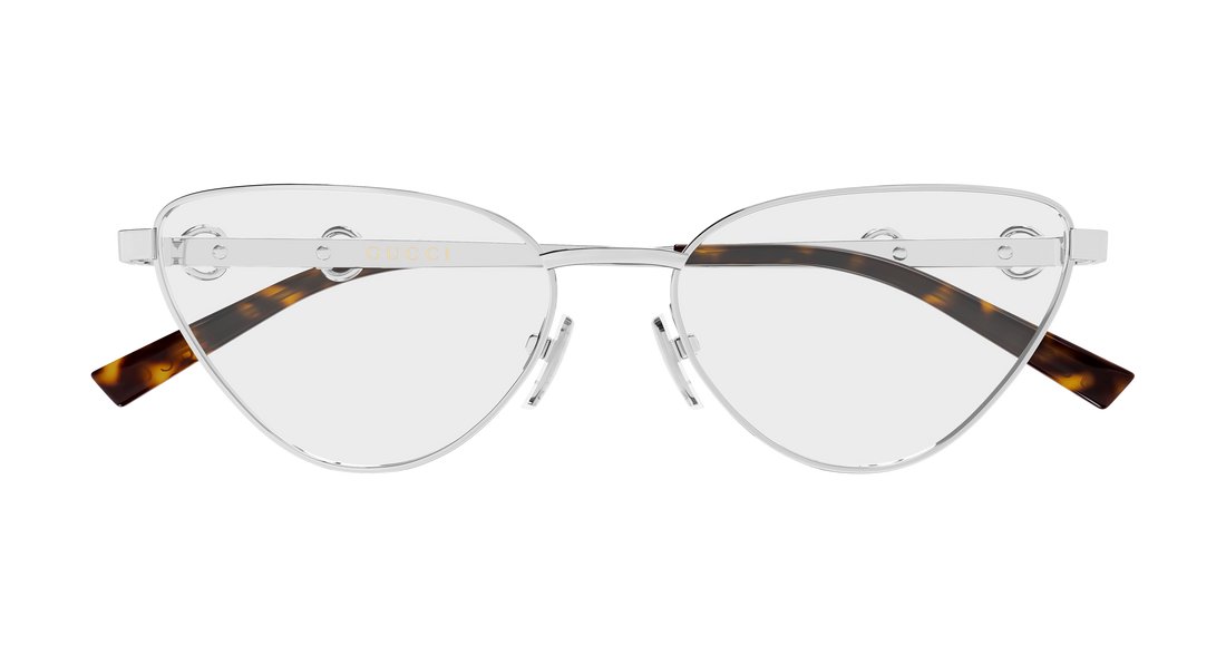 Occhiali da vista gucci gg2054o 003 plateado cat eye femenino taglia 56mm - Vista dettagliata