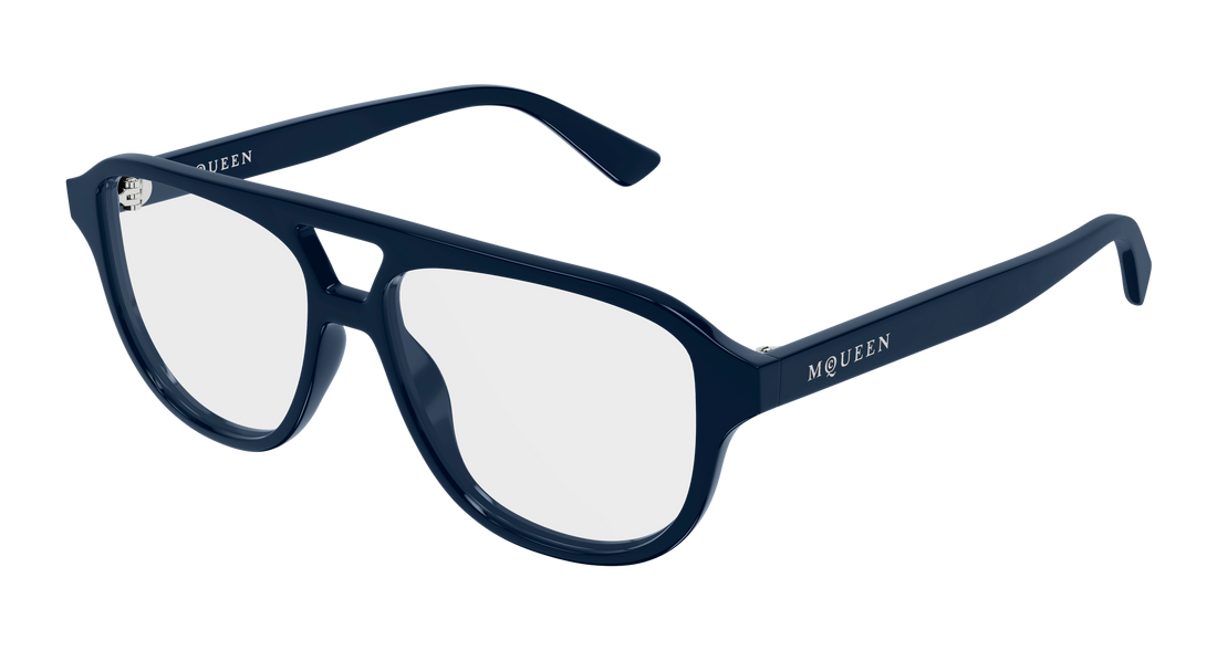 Brillen alexander mcqueen am0574o 003 azul pilot/navigator unisex größe 54mm - Hauptansicht