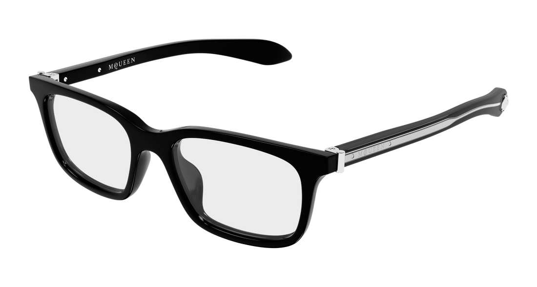 Brillen alexander mcqueen am0587o 001 negro rectangular / squared masculino größe 53mm - Hauptansicht