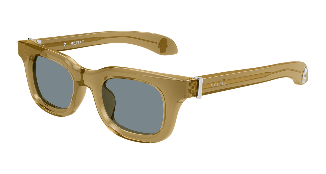 Sunčane naočale alexander mcqueen am0547s 004 marron rectangular / squared masculino veličina 46mm - Glavni prikaz