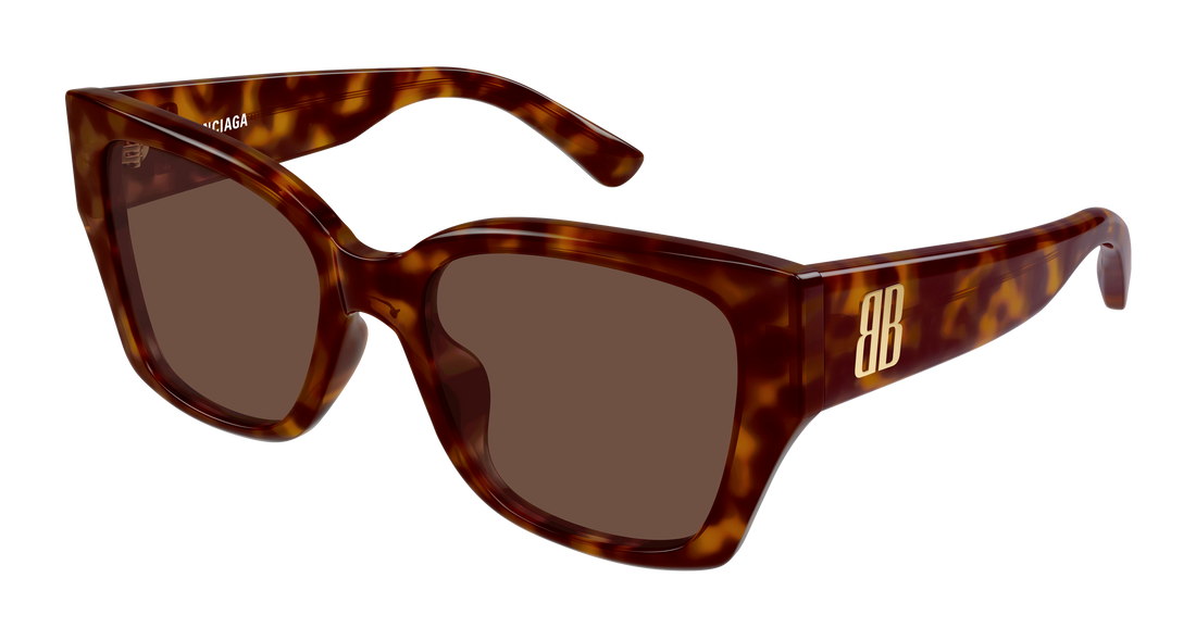 Lunettes de soleil balenciaga bb0474s 002 havana butterfly femenino taille 55mm - Vue principale