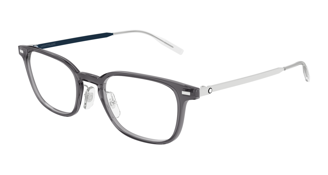 Prescription glasses montblanc mb0467ol 010 gris rectangular / squared masculino size 54mm - Main view