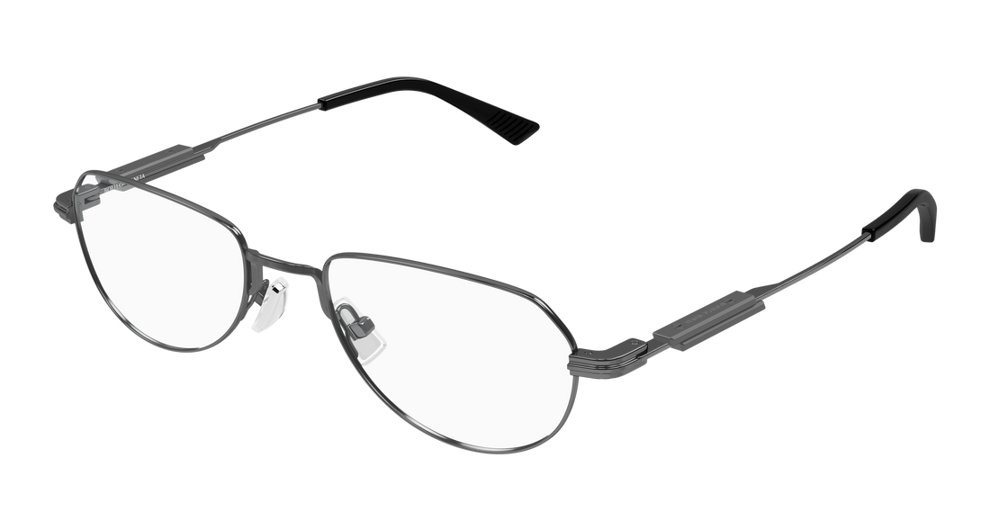 Occhiali da vista bottega veneta bv1510o 001 plateado round/oval/panthos unisex taglia 52mm - Vista principale