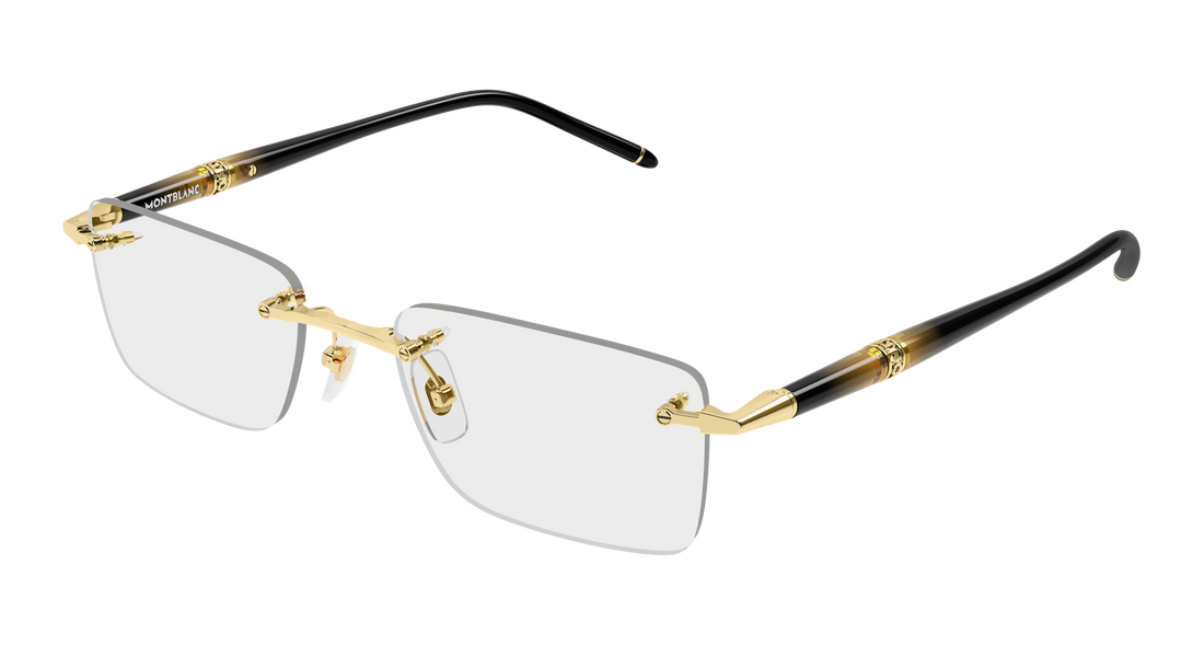 Brillen montblanc mb0536o 003 dorado rectangular / squared masculino größe 54mm - Hauptansicht