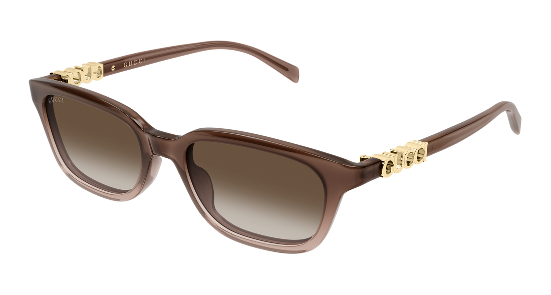 Sunčane naočale gucci gg2208s 004 marron rectangular / squared femenino veličina 53mm - Glavni prikaz