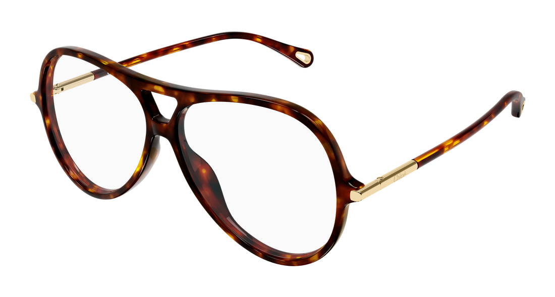 Briller chloé ch0398o 002 havana round/oval/panthos femenino størrelse 59mm - Hovedvisning