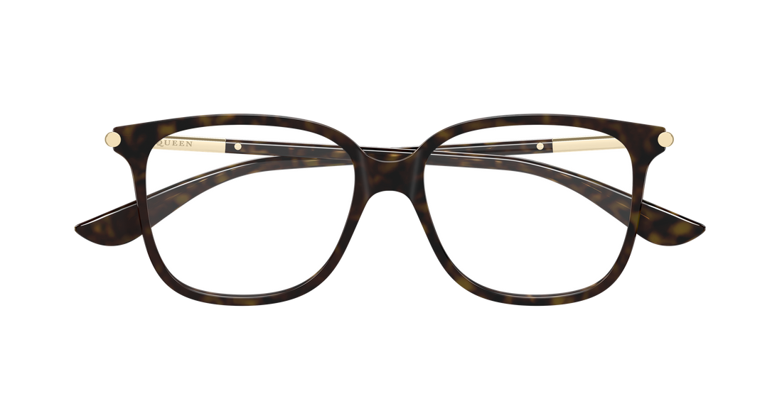 Gafas graduadas alexander mcqueen am0554o 006 havana cat eye femenino talla 53mm - Vista de detalle