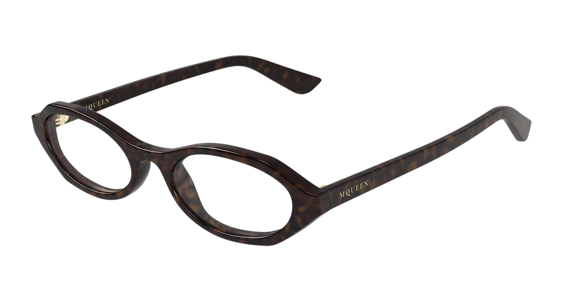Gafas graduadas alexander mcqueen am0559o 002 havana round/oval/panthos femenino talla 51mm - Vista principal