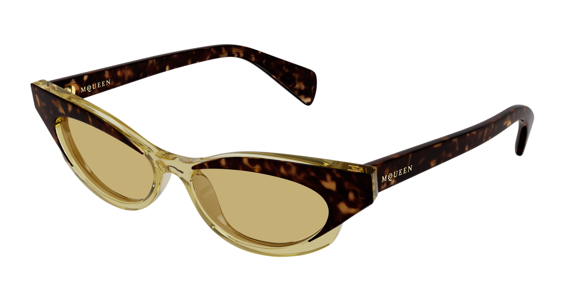 Sunčane naočale alexander mcqueen am0544s 002 havana cat eye femenino veličina 52mm - Glavni prikaz