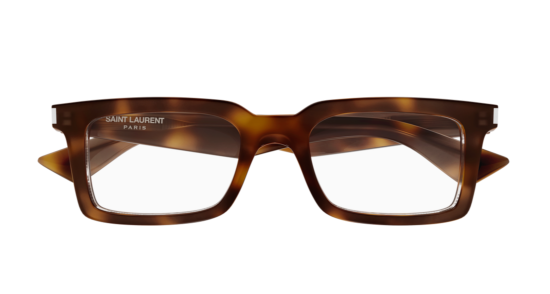 Briller saint laurent sl 860 opt 002 havana rectangular / squared masculino størrelse 52mm - Detaljeret visning